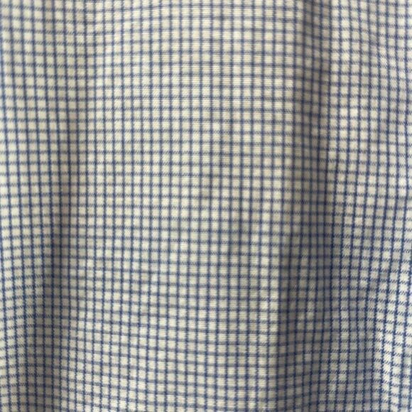 J. Crew Dress Shirt Mens 15.5-36 White Blue Check Pattern Pocket Front Preppy - Picture 5 of 10